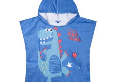 Πετσέτα πόντσο θαλάσσης με κουκούλα για αγόρι | ΜΠΛΕ - Energiers - 